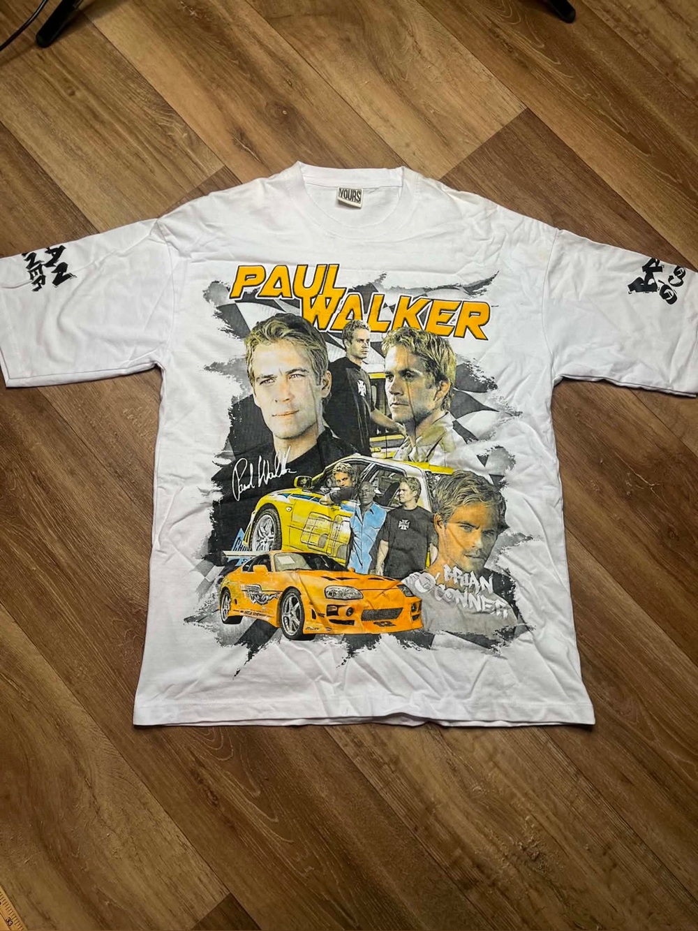 Rare Paul Walker Fast And Furious Movie T Shirt Size L White